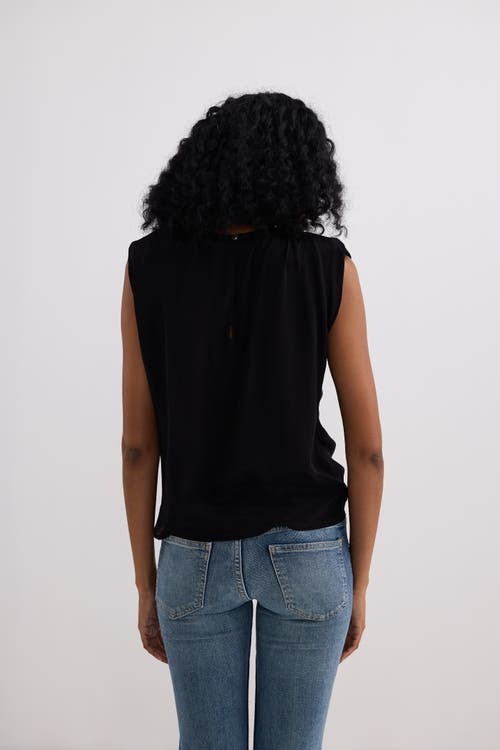 Shop Reistor The Knot-so-basic Top In Black