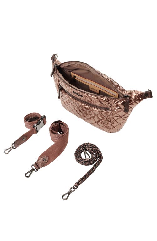 Shop Mz Wallace Crossbody Belt Bag In Copper Metallic Lacquer