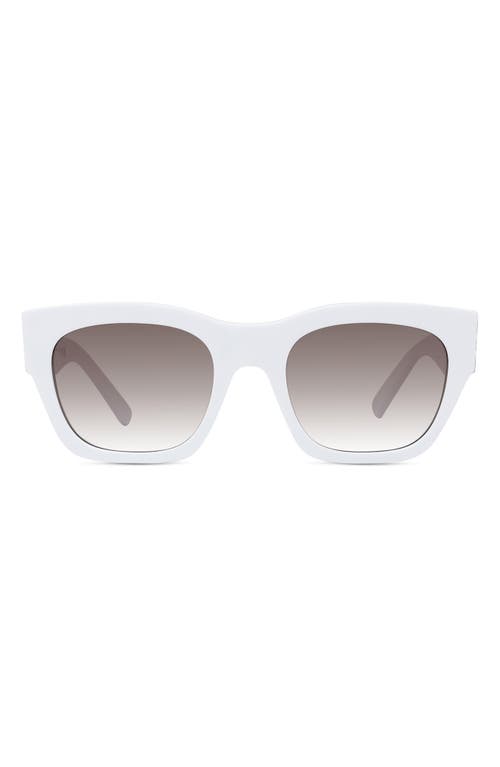 Givenchy 4G 54mm Gradient Square Sunglasses in White /Gradient Brown at Nordstrom