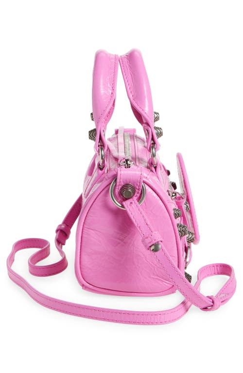 Shop Balenciaga Nano Le Cagole Leather Duffle Crossbody Bag In 5908 Light Pink