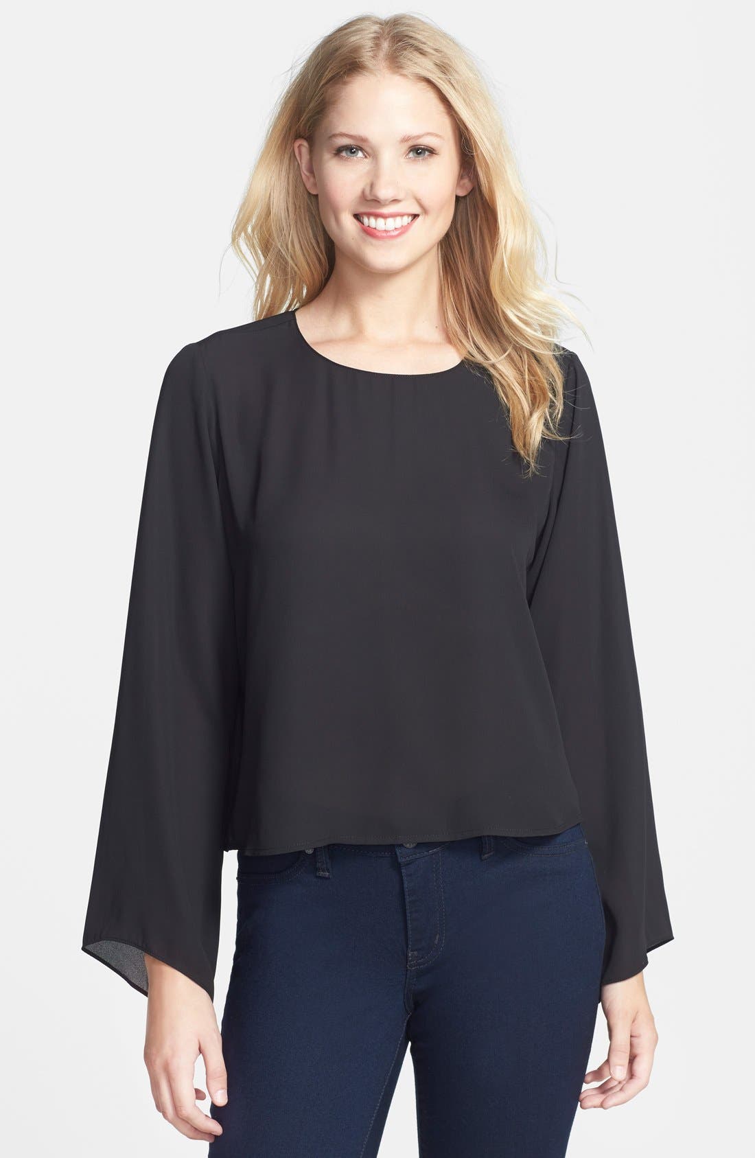 vince camuto bell sleeve blouse