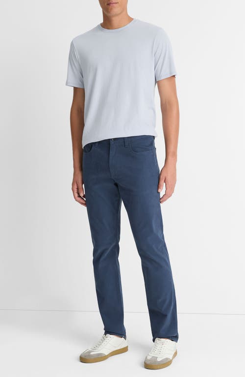 Vince Dylan Slim Fit Peached Stretch Cotton Pants In Washed Ink