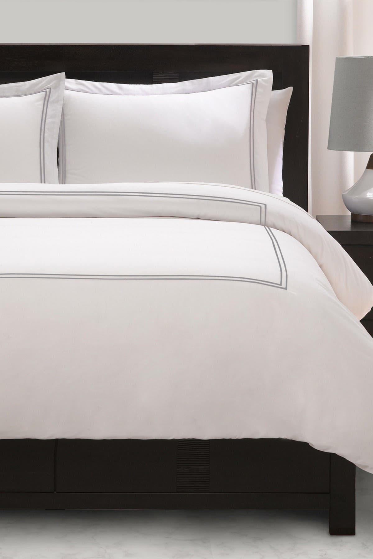 ella jayne satin stitched percale duvet cover set