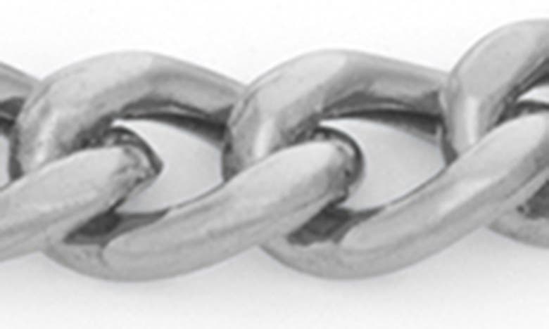 Fzn Sterling Silver Curb Chain Anklet In Silver