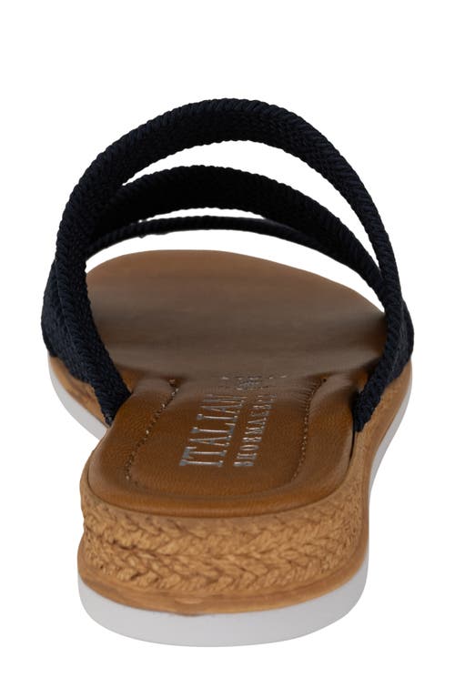 Italian Shoemakers Hylee Triple Band Sandal In Navy