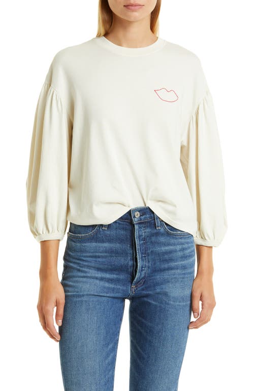 Clare V. Poppy Lips Sweatshirt