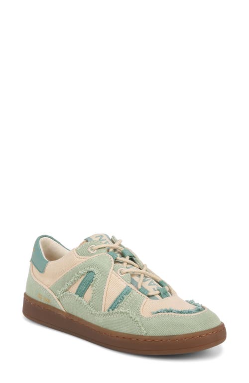 Sam Edelman Jayne Low Top Trainer In Washed Palm/linen