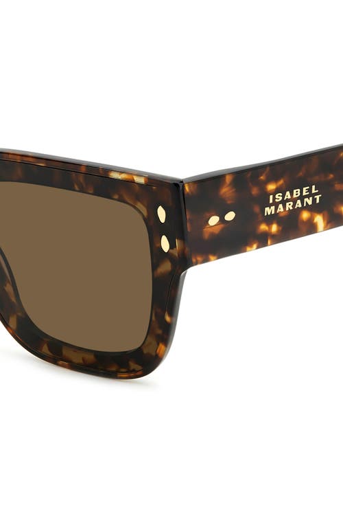 Shop Isabel Marant 65mm Oversize Square Sunglasses In Havana/brown