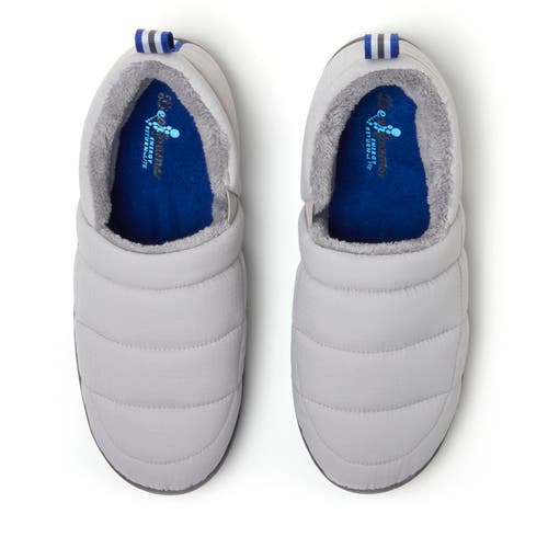 Dearfoams Men's Cullen Ripstop Closed Back Slip On In Grey