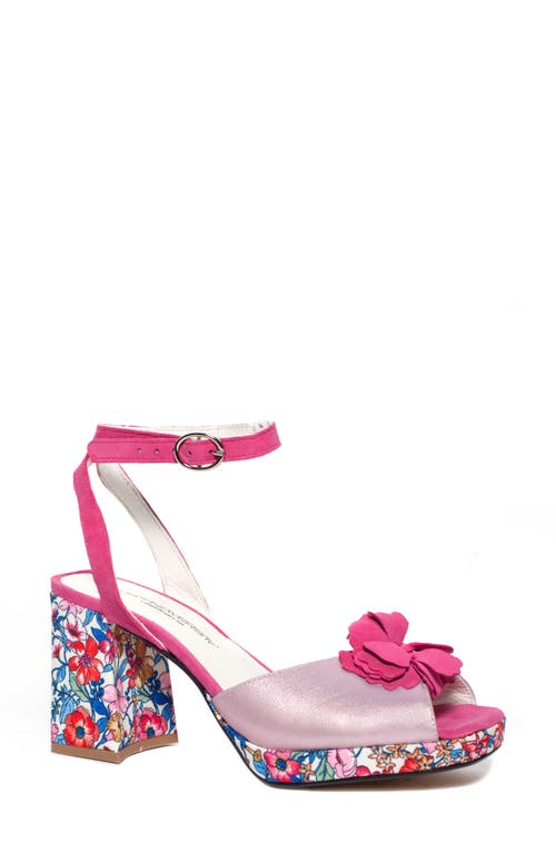 Bluebell Platform Sandal in Rose Combo