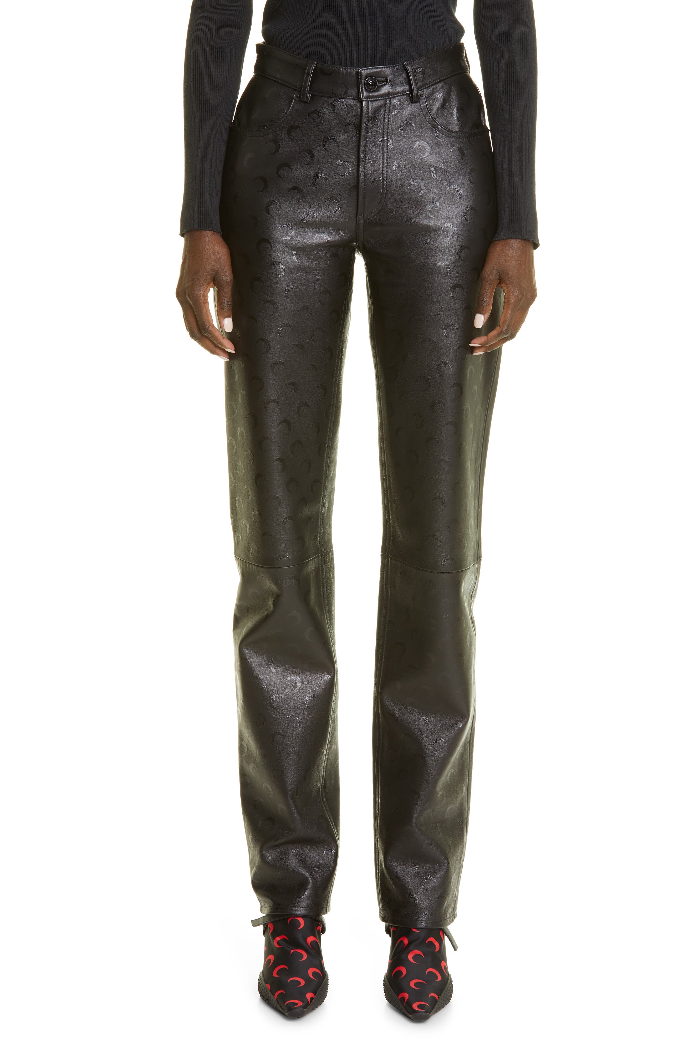 Marine Serre Moon High Waist Straight 