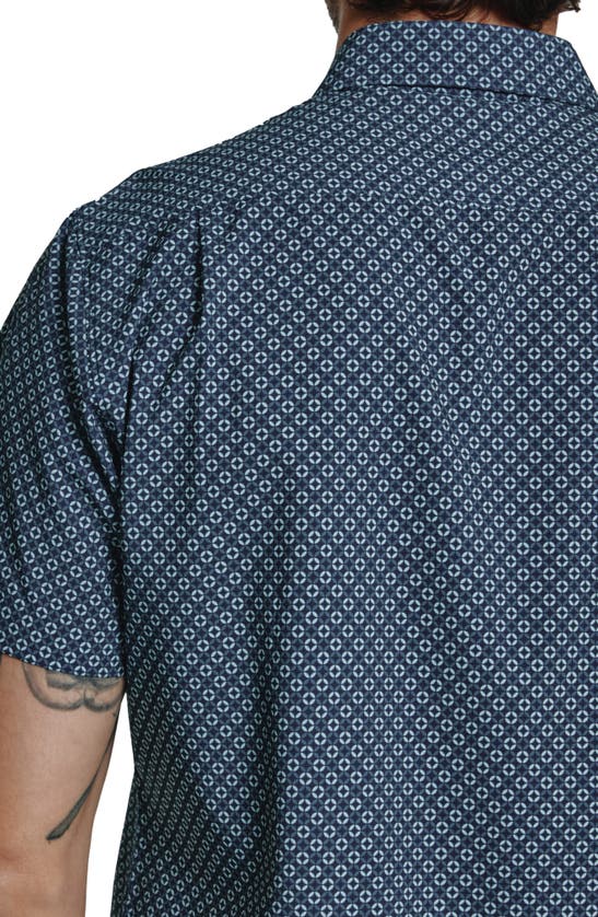 7 Diamonds Avalon Short Sleeve Button-up Shirt In Teal