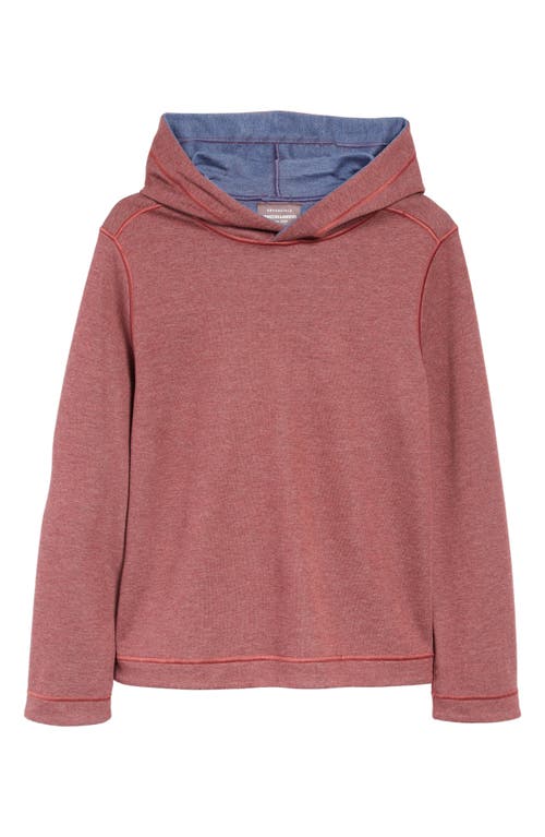 Johnston & Murphy Kids' Solid Reversible Hoodie In Berry/blue