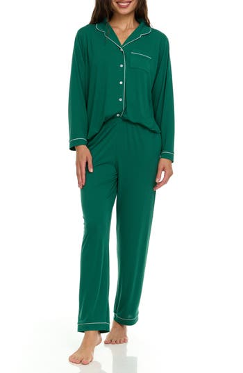 FLORA BY FLORA NIKROOZ FLORA BY FLORA NIKROOZ ANNIE LONG SLEEVE & PANTS 2-PIECE PAJAMA SET 