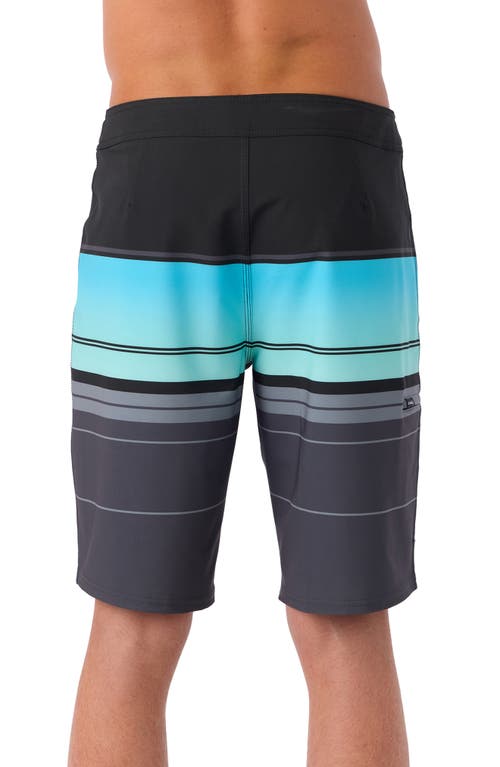 Shop O'neill Hyperfreak Heat Stripe Board Shorts In Graphite