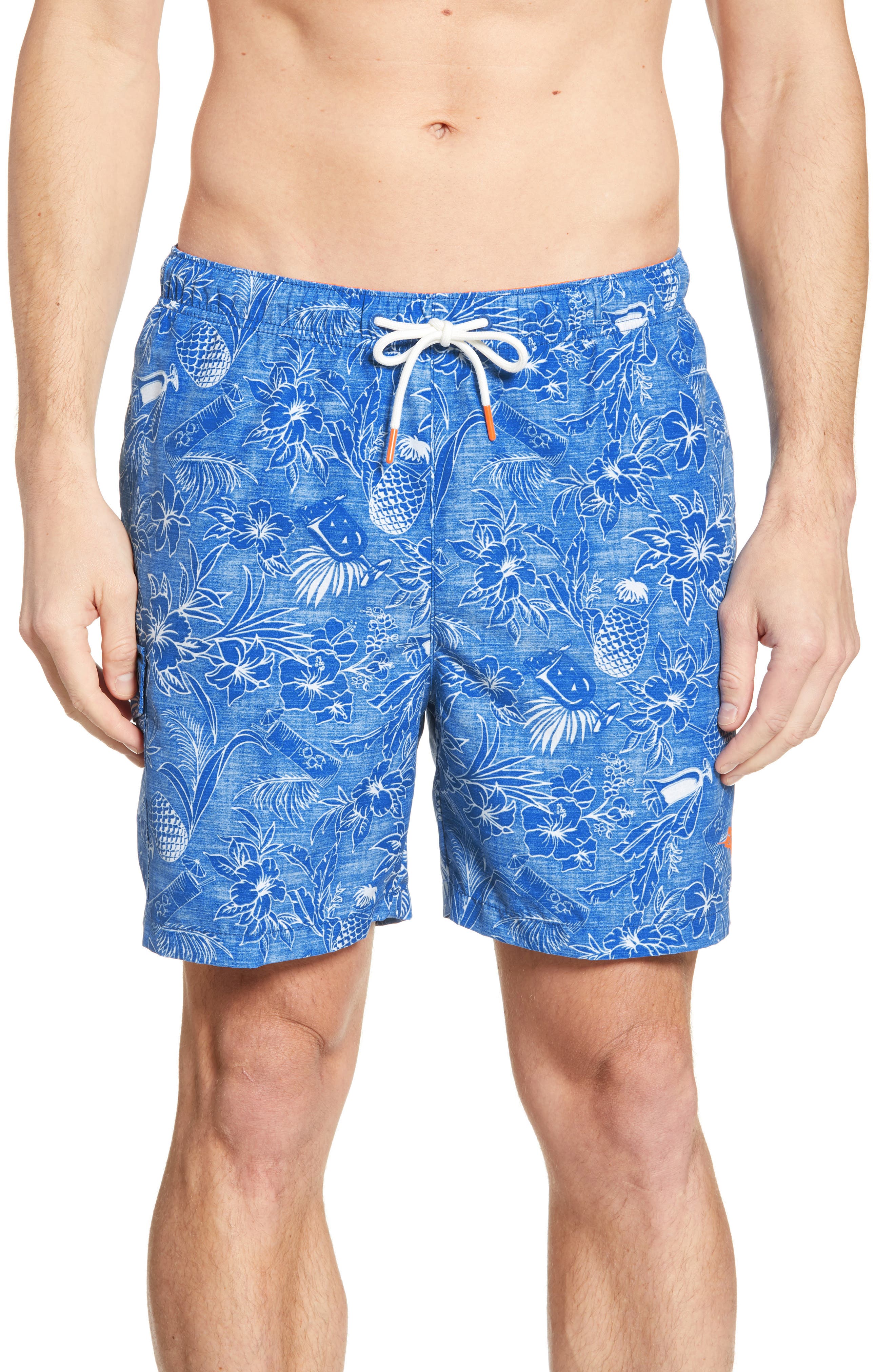 Tommy Bahama Naples Tiki Luau Print Swim Trunks, Blue