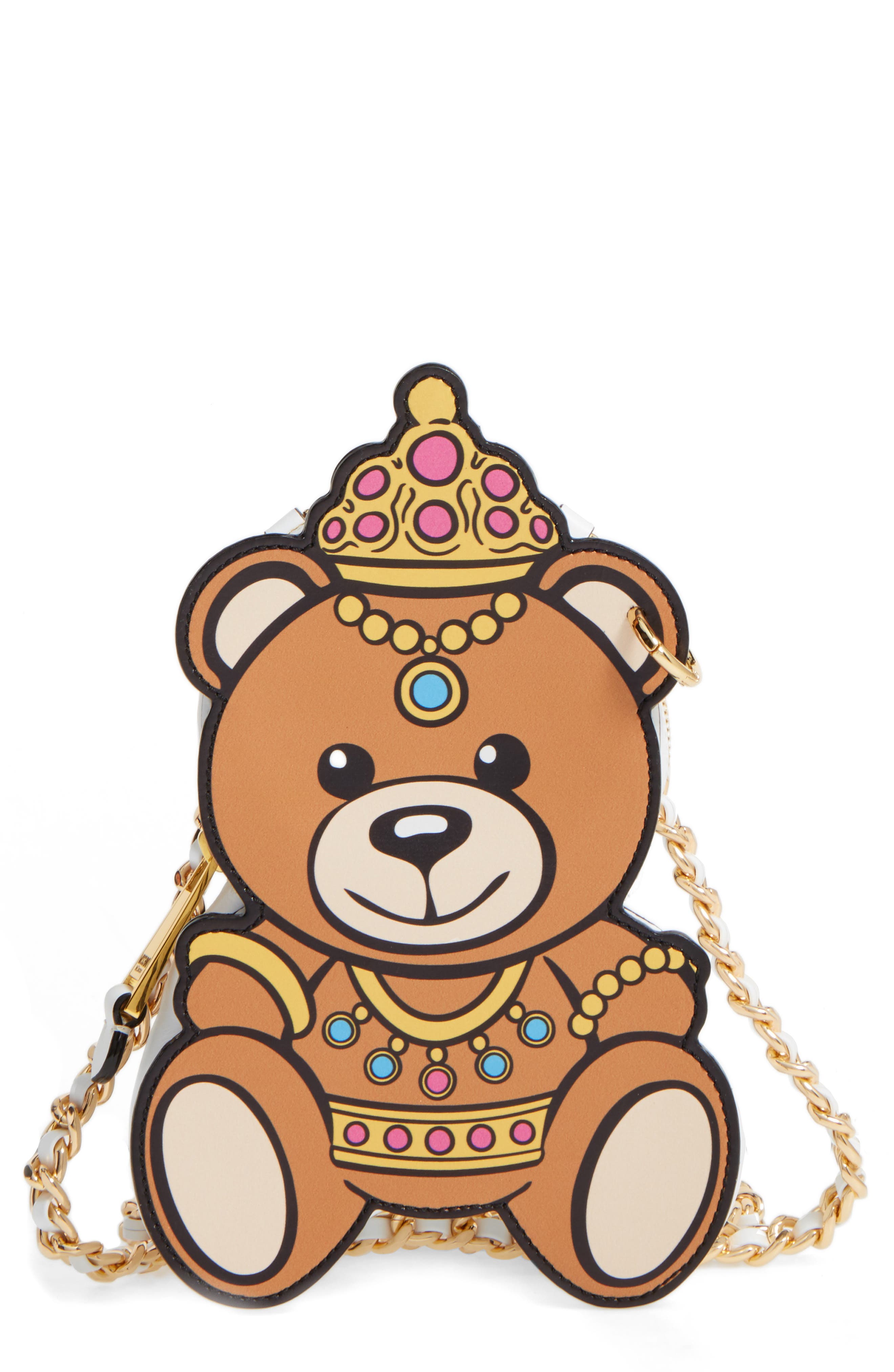 Moschino Bear Leather Crossbody Bag Nordstrom