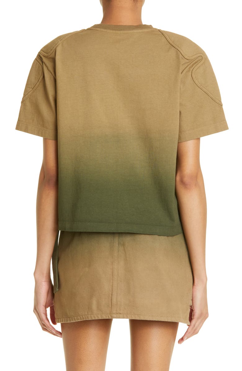 Dion Lee Sunfade Gradient Padded Cotton Jersey T-Shirt, Alternate, color, 