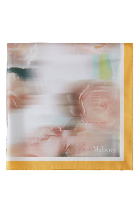 Shop Mulberry Print Silk Scarf In Solar Blush