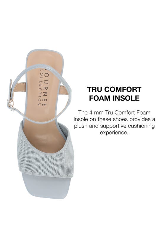 Journee Collection Knit Block Heel Sandal In Blue