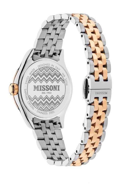 Missoni Classic Two-tone Bracelet Watch, 34mm In Silver