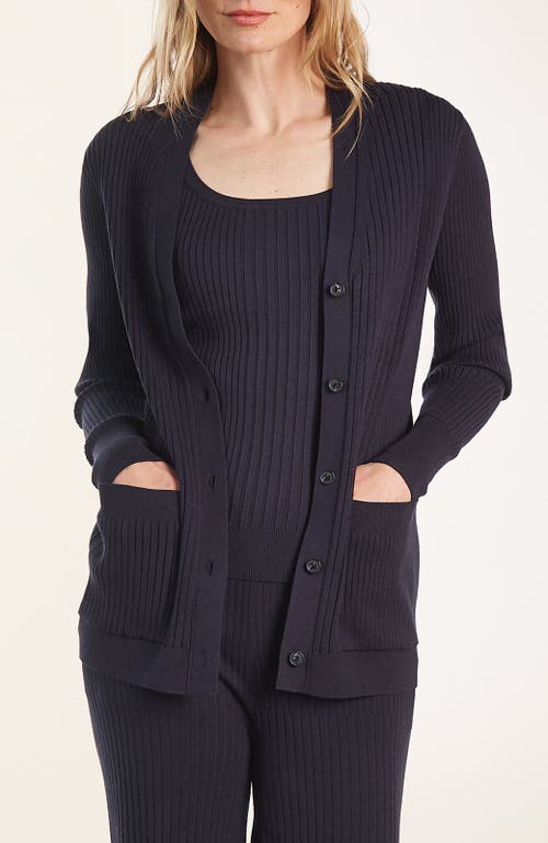 Shop Oyun Oxford Cardigan In Midnight