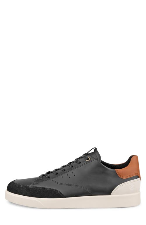 Shop Ecco Street Lite Sneaker In Black/cognac/limestone