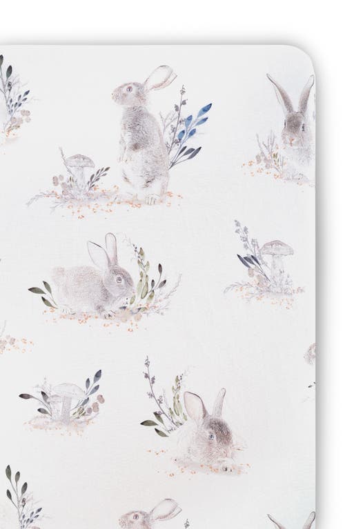 Oilo Cottontail Jersey Crib Sheet in Stone at Nordstrom