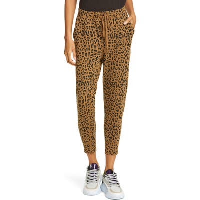 Nili Lotan Nolan Leopard Print Jogger Sweatpants