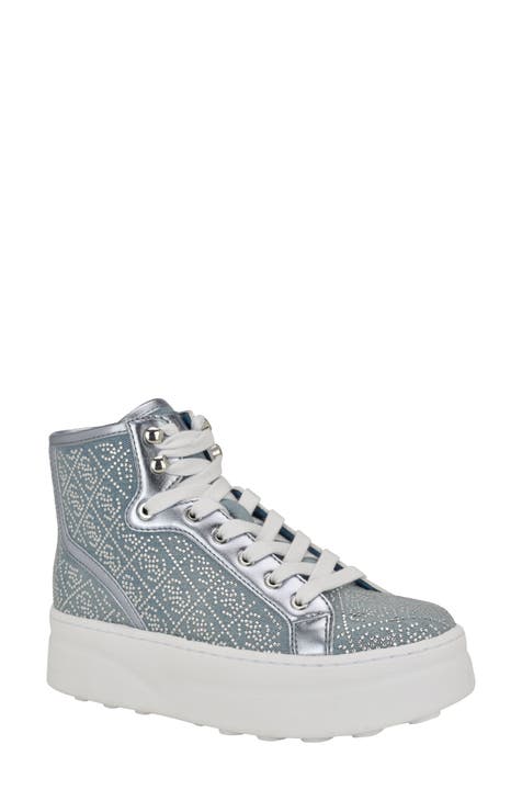 Guess high top shoes womens best sale