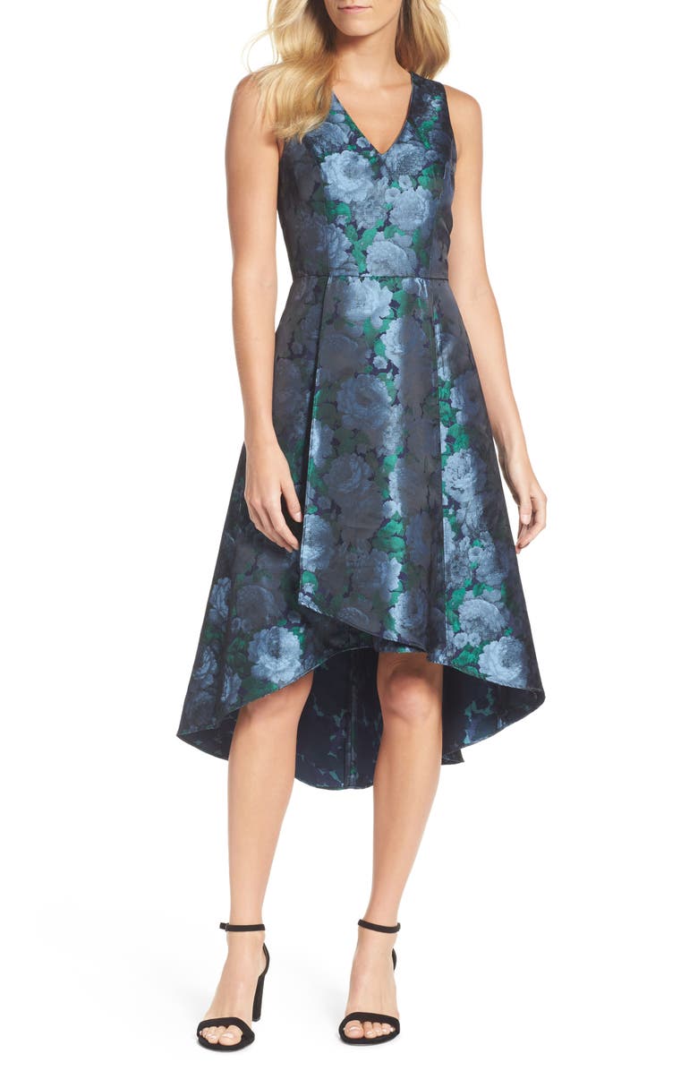 Adrianna Papell Brocade High/Low Dress | Nordstrom