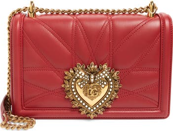 Dolce&Gabbana Devotion Logo Heart Lambskin Crossbody Bag | Nordstrom