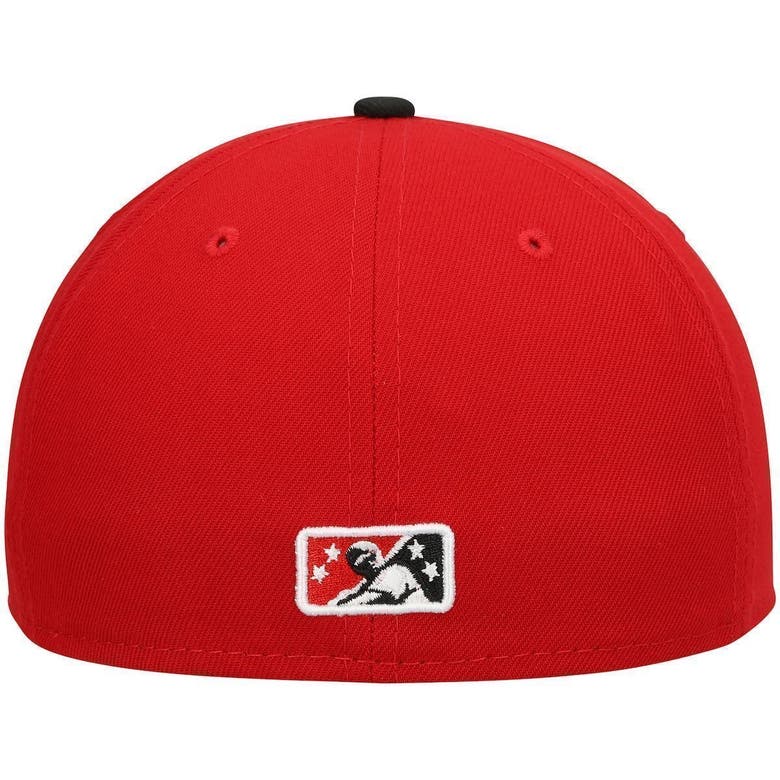 New Era Red Carolina Mudcats Authentic Collection Road 59fifty Fitted ...