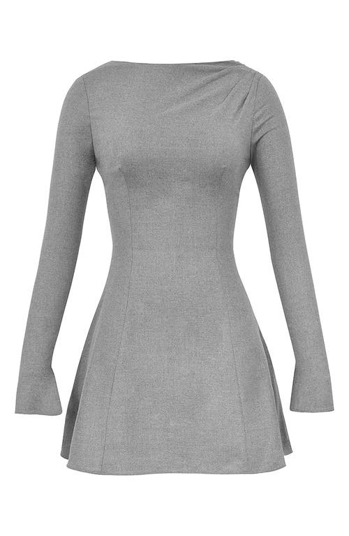 House Of Cb Womens Grey Angelique Long-sleeved Stretch-woven Mini Dress In Grey