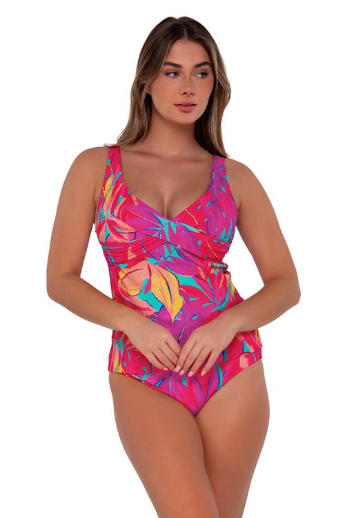 Shop Sunsets Elsie Tankini-40e/38f/36g In Oasis Sandbar Rib