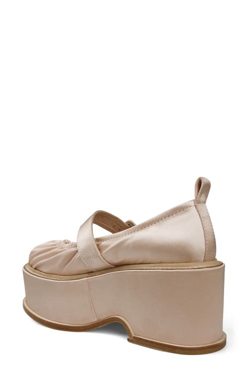 Zigi Artisan Buxi Platform Mary Jane In Shell Satin
