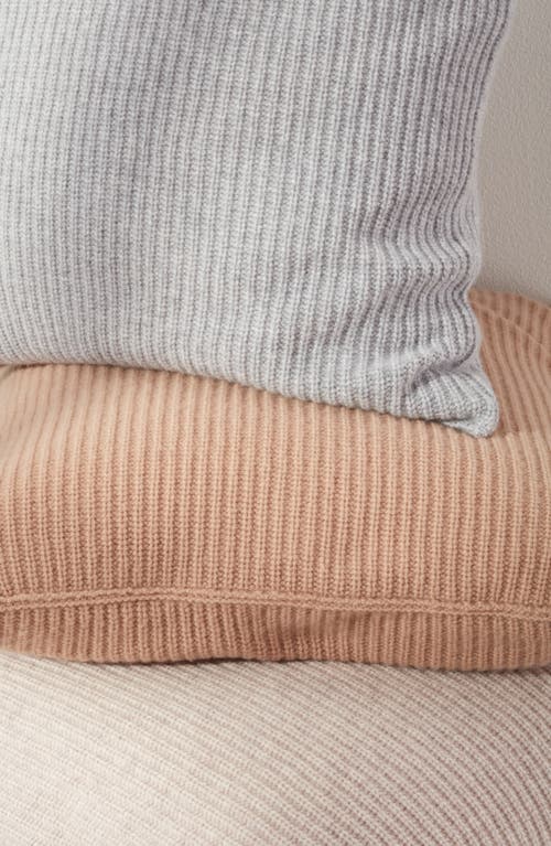 Nordstrom Rib Wool & Cashmere Accent Pillow In Beige Birch Heather