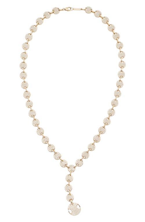 Mega Diamond Pavé Y-Necklace in Yellow Gold
