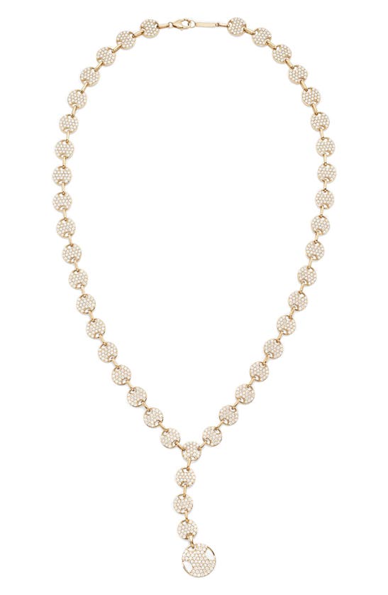 Lana Mega Diamond Pavé Y-necklace In Gold
