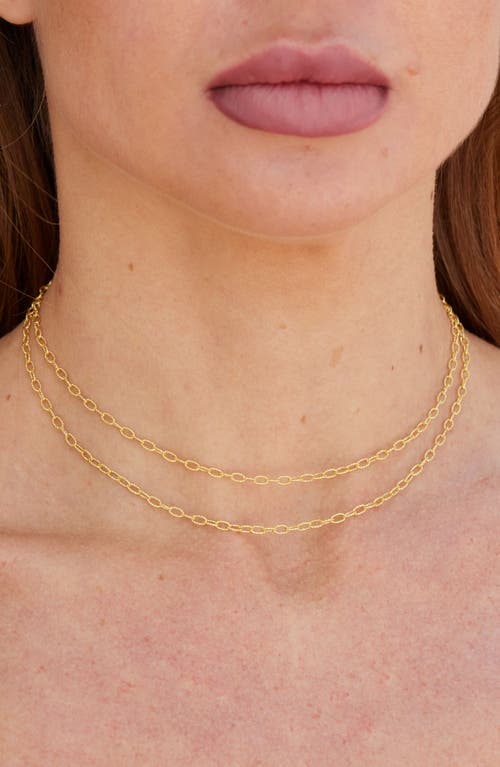 Savvy Cie Jewels Italian Cut Chain Necklace In Gold