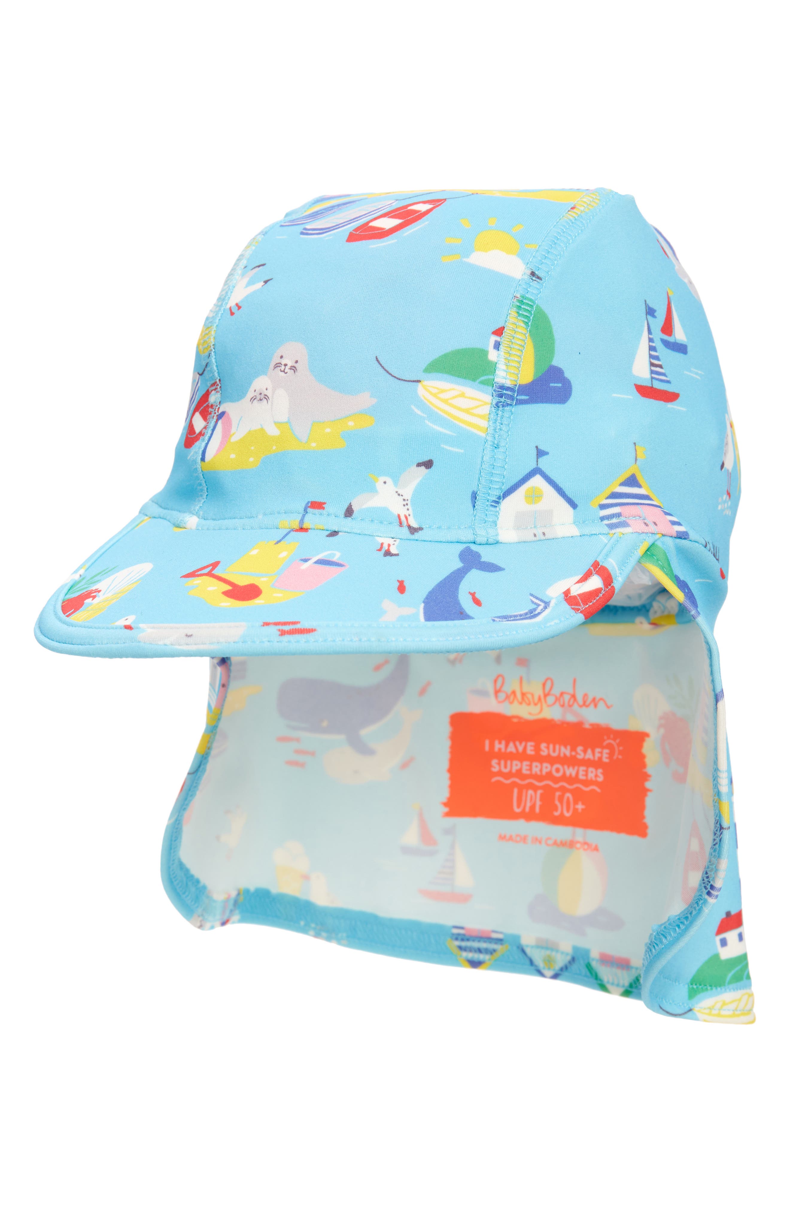 Mini Boden Babies' Swim Hat In Aqua 