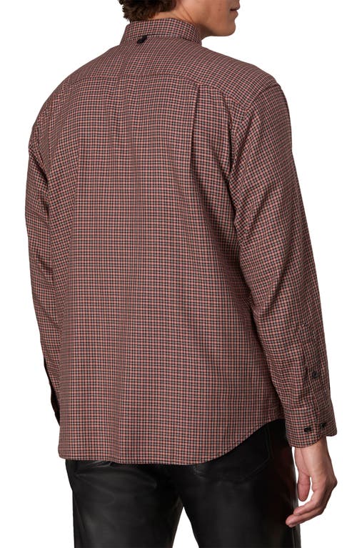 Shop Rag & Bone Matthew Cotton Blend Flannel Button-up Shirt In Brwplaid