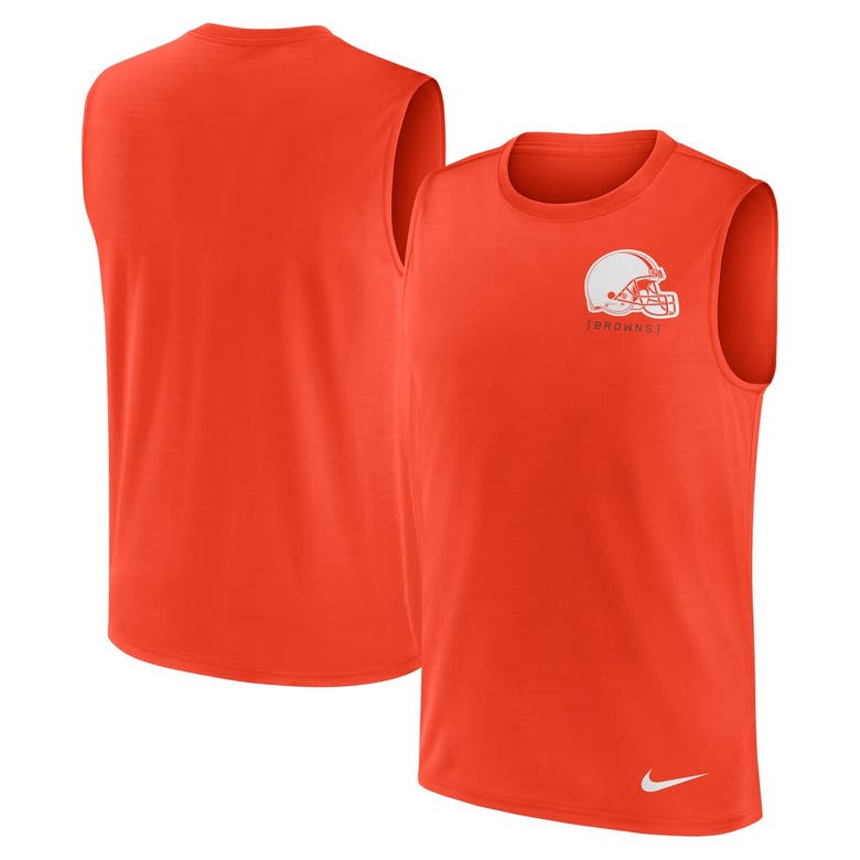 Shop Nike Orange Cleveland Browns Muscle Tank Top