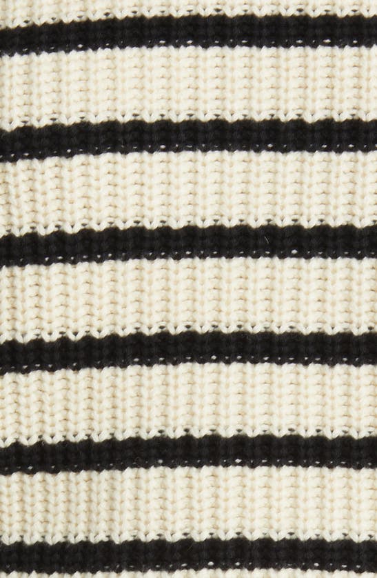 Shop Alex Mill Amalie Stripe Cotton & Cashmere Sweater In Ivory/ Black