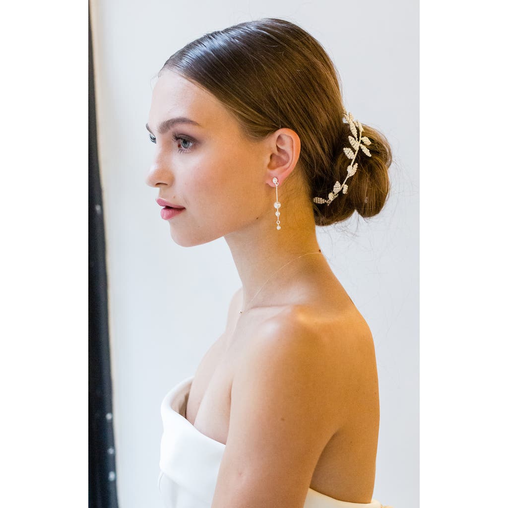 Brides And Hairpins Brides & Hairpins Hestia Beaded Halo Comb In Silver