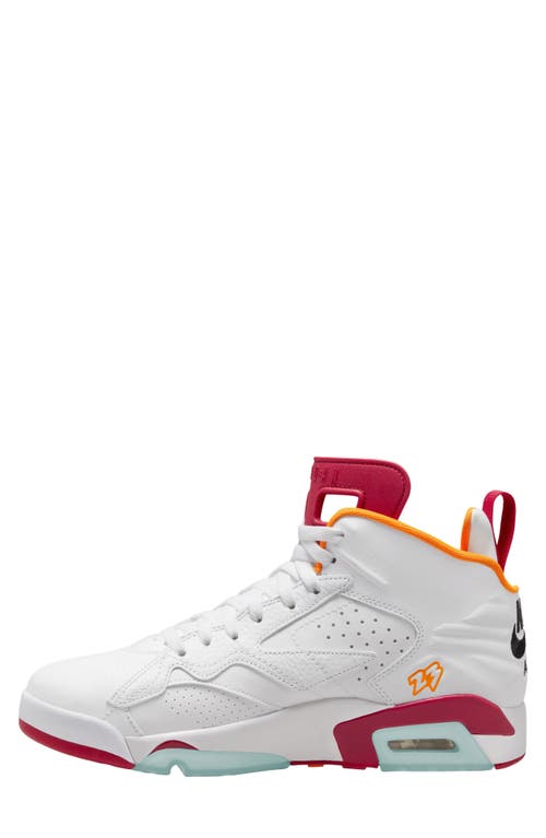 Shop Nike Jumpman 3-peat Sneaker In White/red/orange