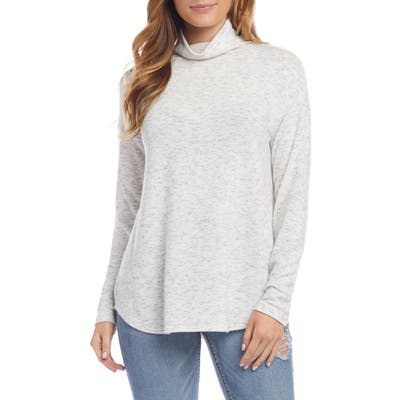 Karen Kane Funnel Neck Shirttail Top