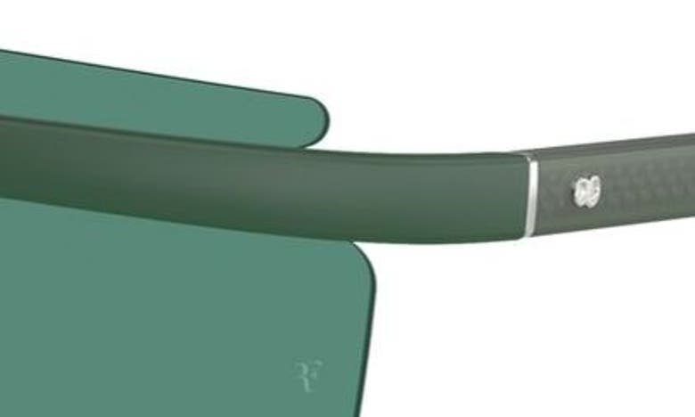 Shop Oliver Peoples Roger Federer 135mm Shield Sunglasses In Matte Green