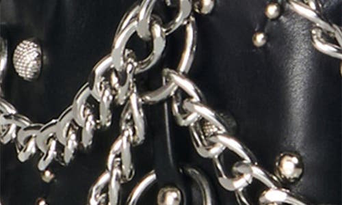 Azalea Wang Aleena Chain Link Tall Boot In Black
