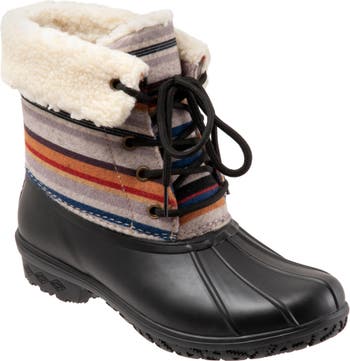 Pendleton Bridger Stripe Waterproof Faux Shearling Lined Boot (Women ...